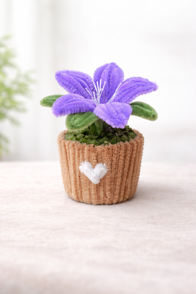 [TFS-POT-002] Purple Lily Flower Pot