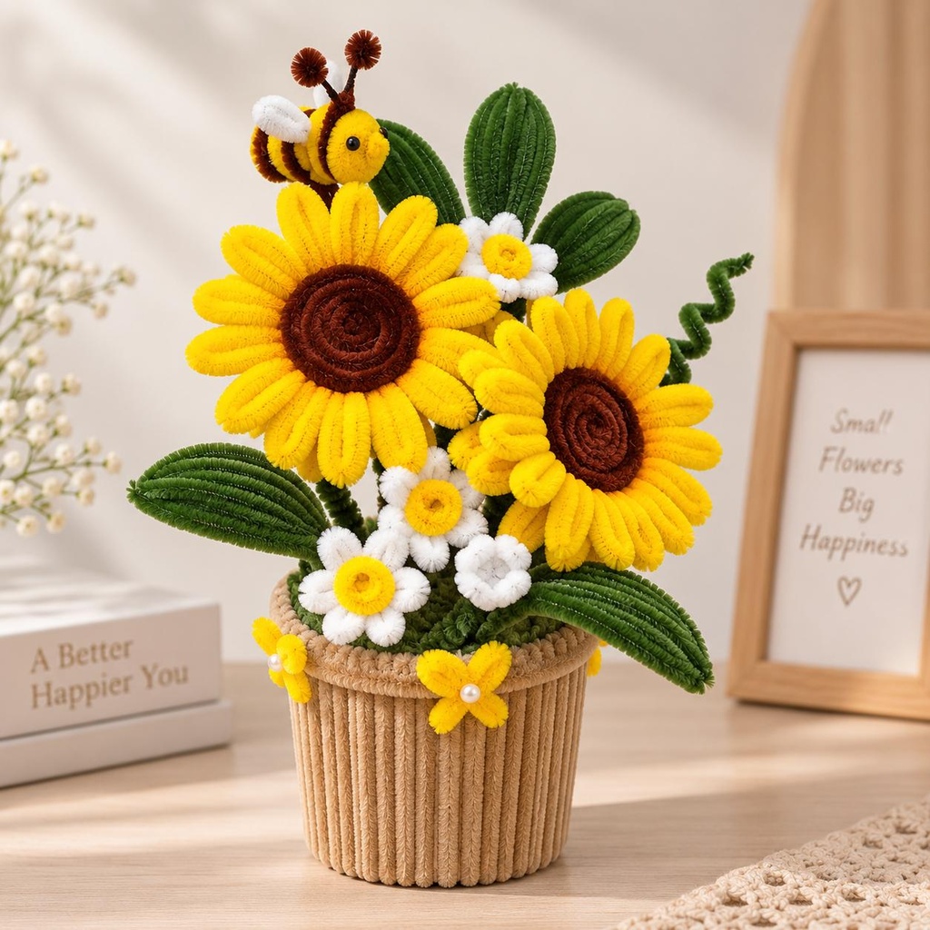 Sunflower Pot with bee