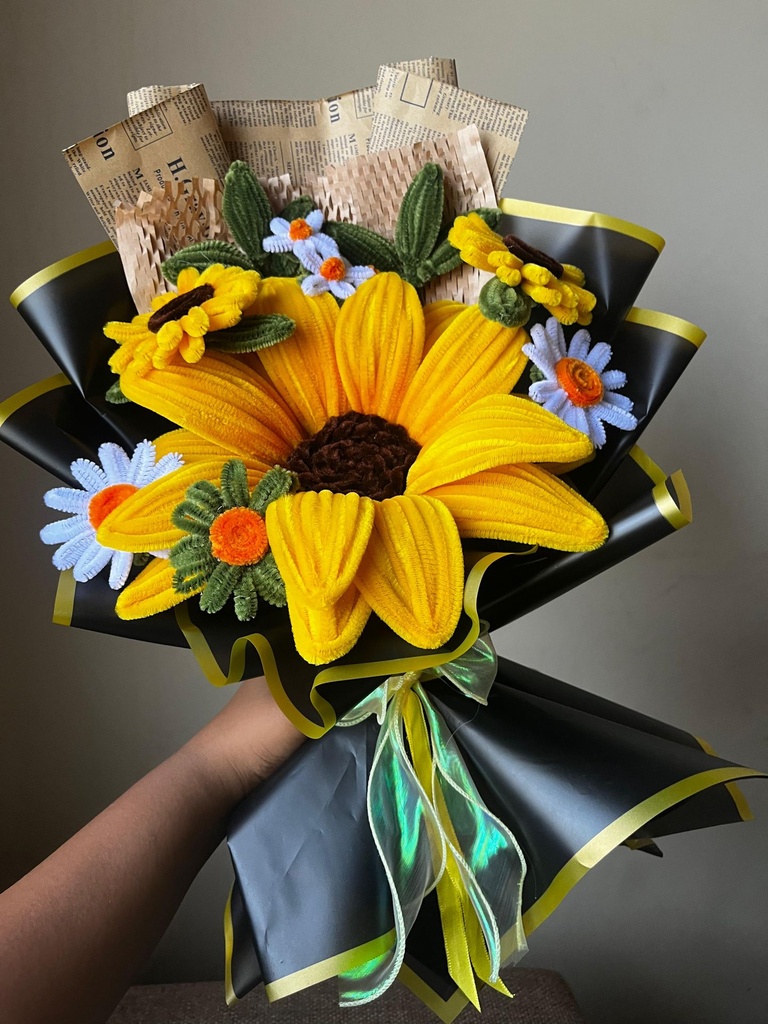 Golden Yellow Sunflower Flower Bouquet