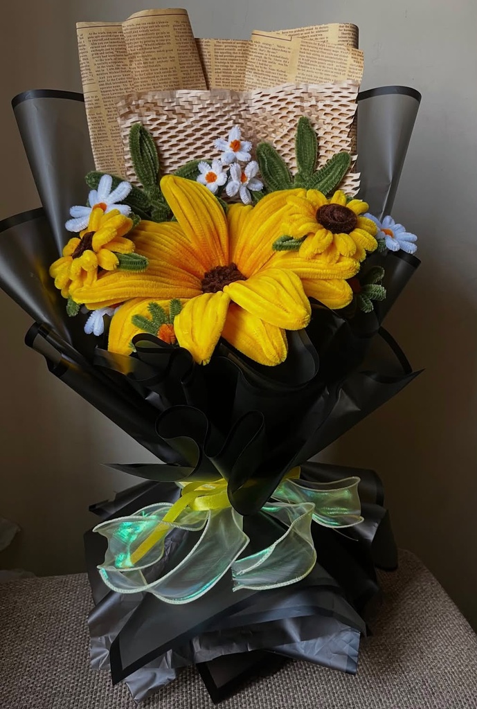 Golden Yellow Sunflower Flower Bouquet